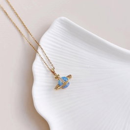 Heliophilia Silver Collar Leak Aqua y Oro